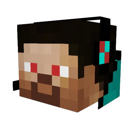 JustBeen1Tapped Minecraft avatar head, 3D render