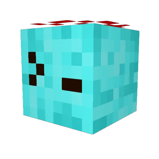 JustBehlin Minecraft avatar head, 3D render