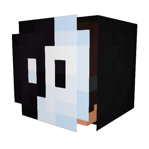 JustBellow Minecraft avatar head, 3D render