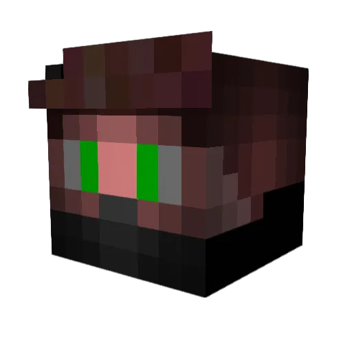 JustBengt Minecraft avatar head, 3D render