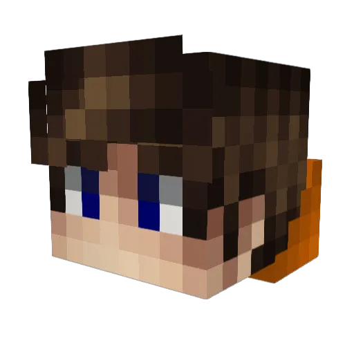 JustBenny__ Minecraft avatar head, 3D render