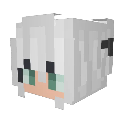 JustBlue333 Minecraft avatar head, 3D render