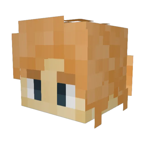 JustBobbeh Minecraft avatar head, 3D render