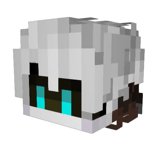 JustBox8 Minecraft avatar head, 3D render