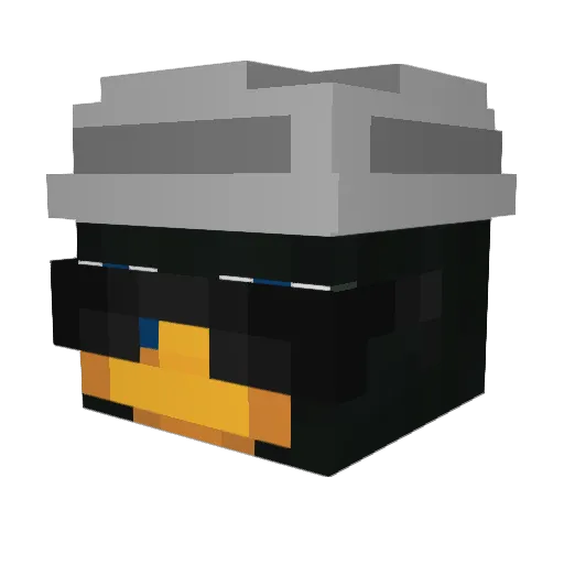 JustBudge Minecraft avatar head, 3D render