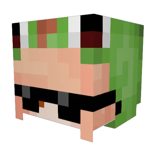 JustBumpy Minecraft avatar head, 3D render