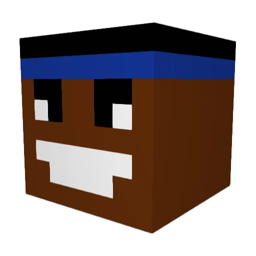 JustBurbon Minecraft avatar head, 3D render
