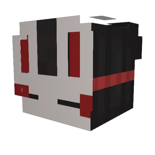JustCL0udy Minecraft avatar head, 3D render