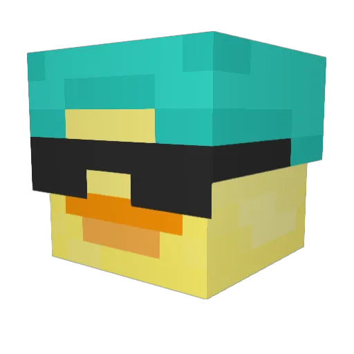 JustCPS Minecraft avatar head, 3D render