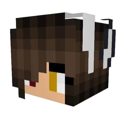 JustCallMeEdgy Minecraft avatar head, 3D render