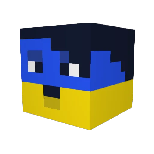 JustCallMe_ Minecraft avatar head, 3D render