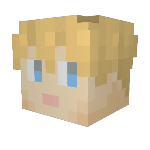 JustCharles1 Minecraft avatar head, 3D render