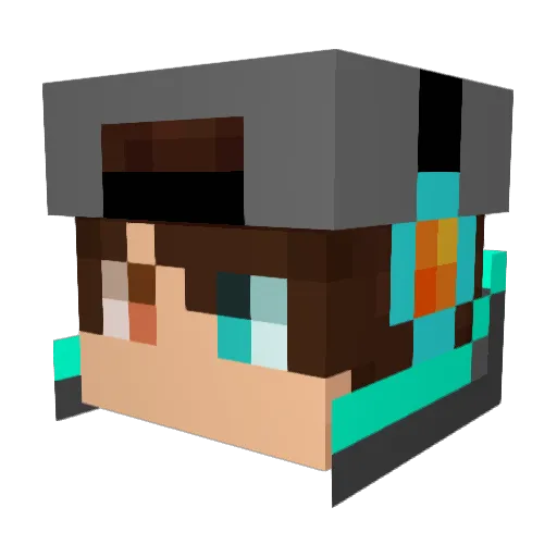 JustCharlie1 Minecraft avatar head, 3D render