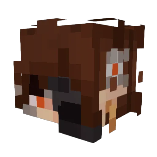JustChixy Minecraft avatar head, 3D render