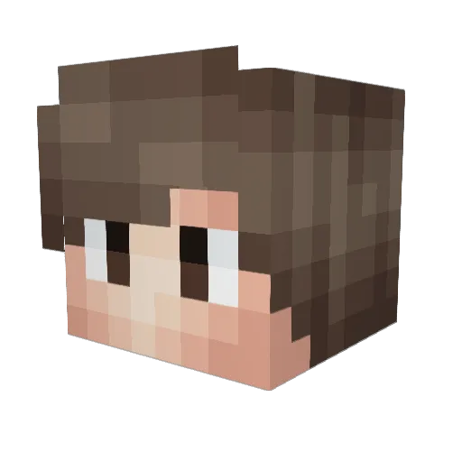 JustCome_ Minecraft avatar head, 3D render