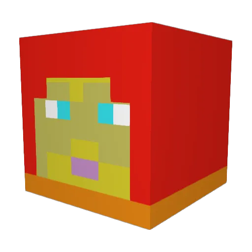JustCookiee_ Minecraft avatar head, 3D render