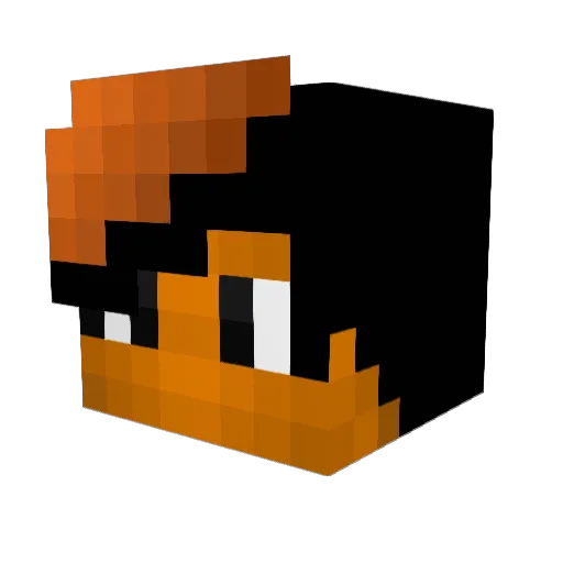 JustCoolCreeper Minecraft avatar head, 3D render