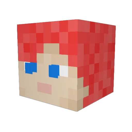 JustCozyGamer Minecraft avatar head, 3D render