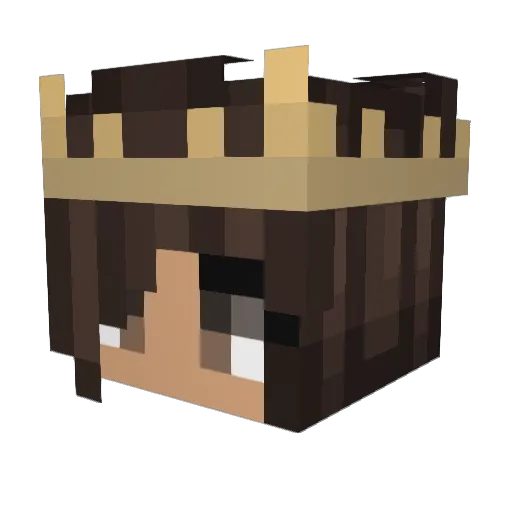 JustCrxsh Minecraft avatar head, 3D render