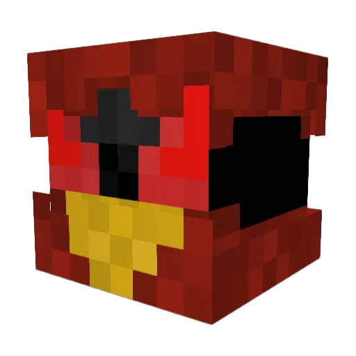 JustDaBeest Minecraft avatar head, 3D render