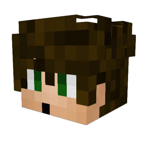 JustDani_04 Minecraft avatar head, 3D render