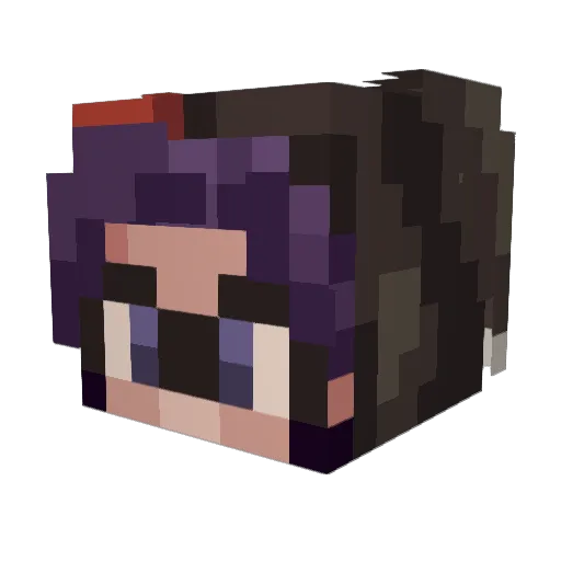 JustDastardly Minecraft avatar head, 3D render