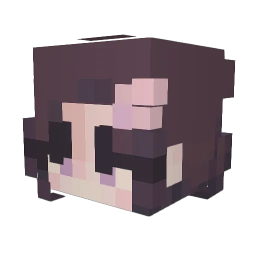 JustDeadVex Minecraft avatar head, 3D render