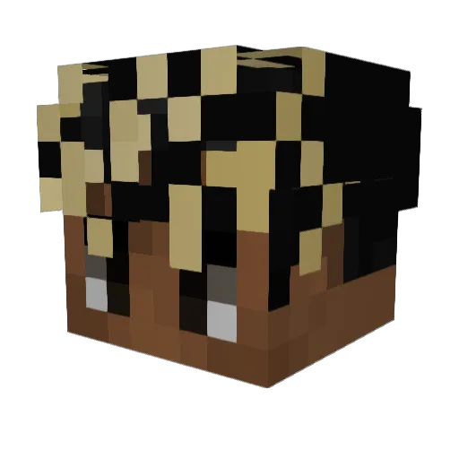 JustDelta6 Minecraft avatar head, 3D render