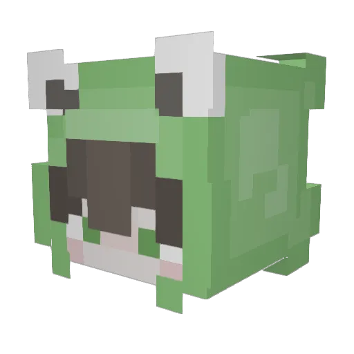 JustDenchik001 Minecraft avatar head, 3D render