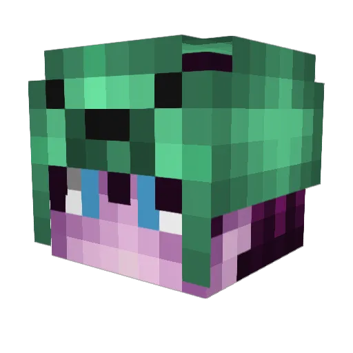 JustDias Minecraft avatar head, 3D render