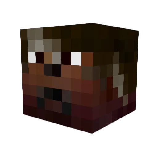JustDieM8 Minecraft avatar head, 3D render