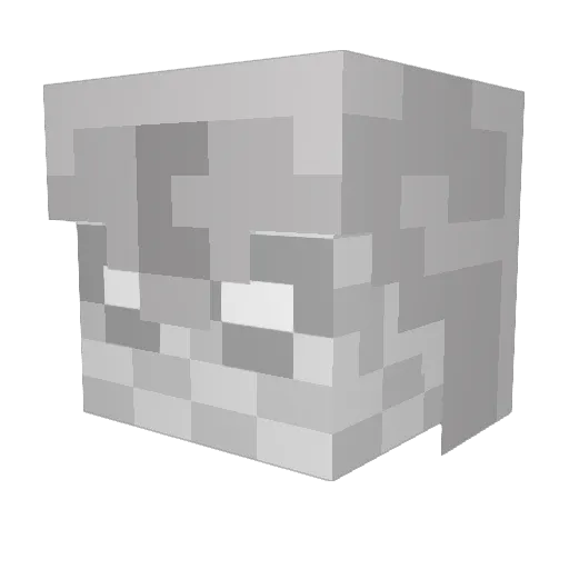 JustDooks Minecraft avatar head, 3D render