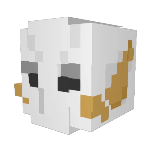 JustDrop Minecraft avatar head, 3D render