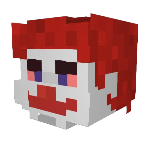 JustDru Minecraft avatar head, 3D render