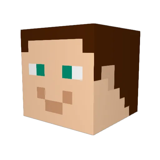 JustDuh Minecraft avatar head, 3D render