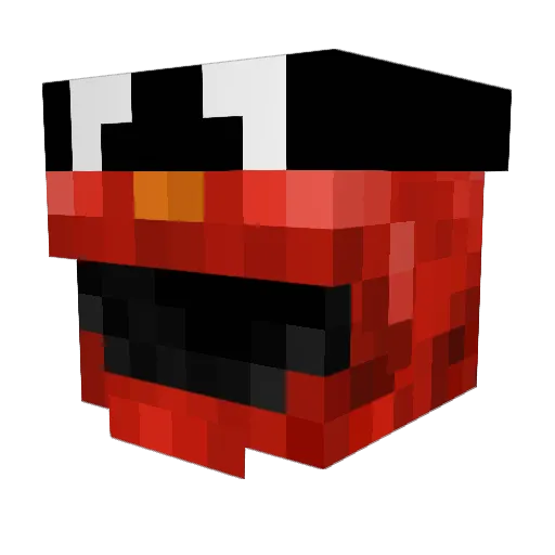 JustElmo2412 Minecraft avatar head, 3D render