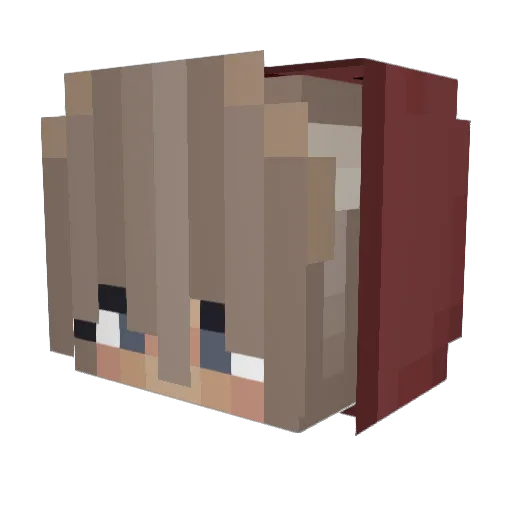 JustEmmx Minecraft avatar head, 3D render