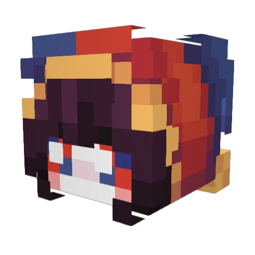 JustEra_ Minecraft avatar head, 3D render