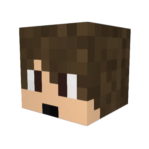 JustEvan Minecraft avatar head, 3D render