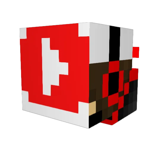 JustFazon Minecraft avatar head, 3D render