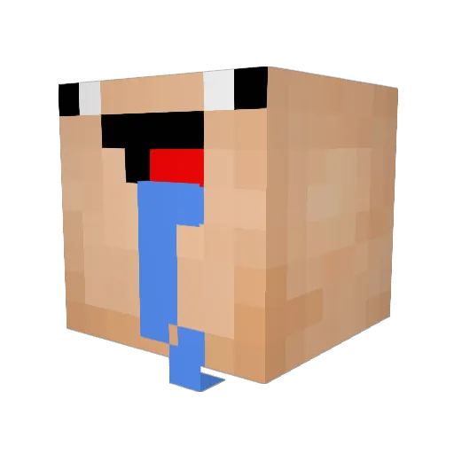 JustFeelPain Minecraft avatar head, 3D render