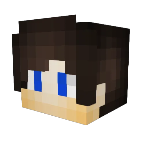JustFinalBoss Minecraft avatar head, 3D render