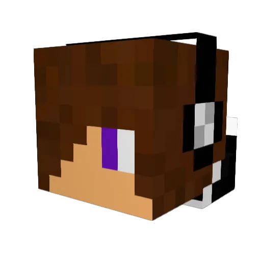 JustForge Minecraft avatar head, 3D render