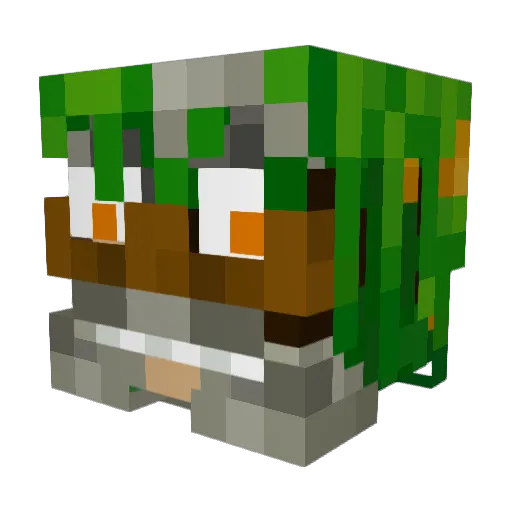JustFrolik Minecraft avatar head, 3D render