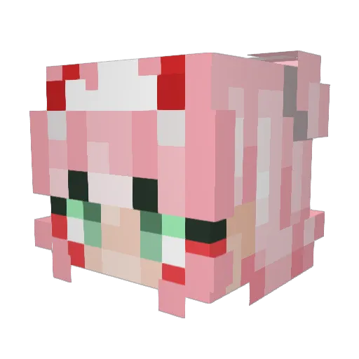 JustFrostyy Minecraft avatar head, 3D render