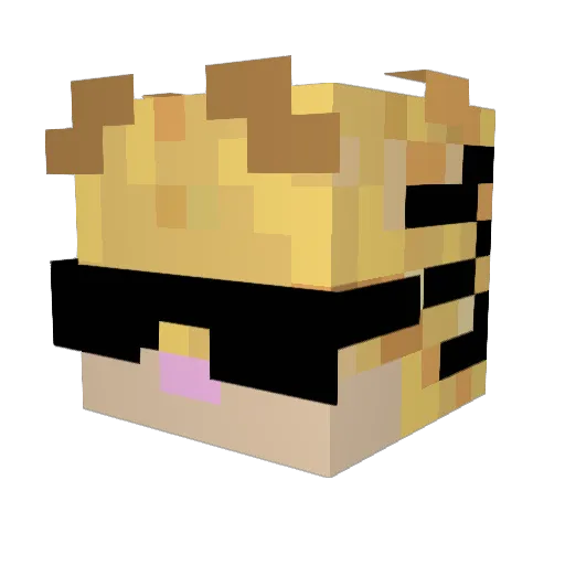 JustGarfield Minecraft avatar head, 3D render