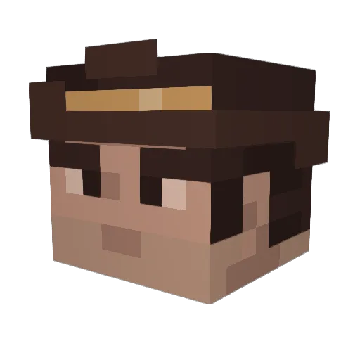 JustGulp Minecraft avatar head, 3D render