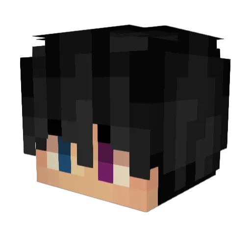 JustGunda Minecraft avatar head, 3D render