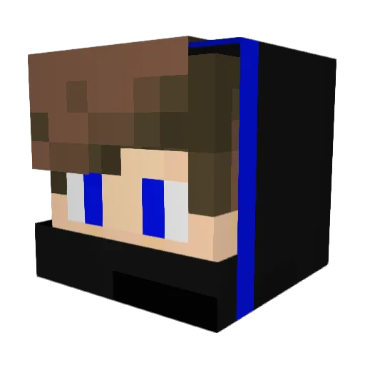 JustHaugen Minecraft avatar head, 3D render