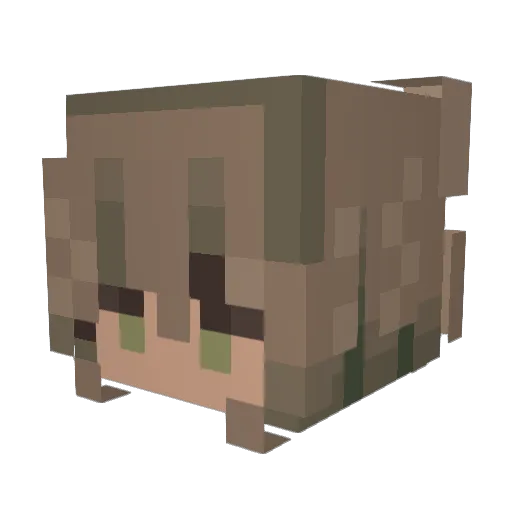 JustHazard_ Minecraft avatar head, 3D render